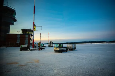 Tarmac de l'aéroport d’Ivalo.