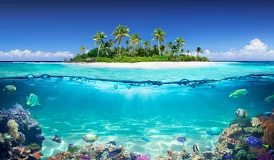 Splendida vista sull'oceano alle Seychelles