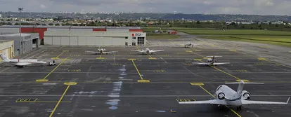 Business aviation runway at Lyon-Bron airport (LYN)