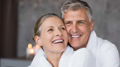 Couple après une séance de spa