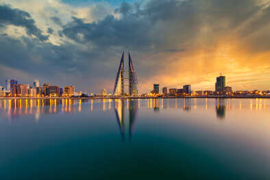 beautiful sunset in Manama