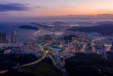 the beautiful port of Busan