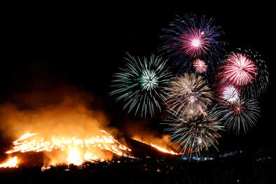 Fireworks at the Jeju fire Festival